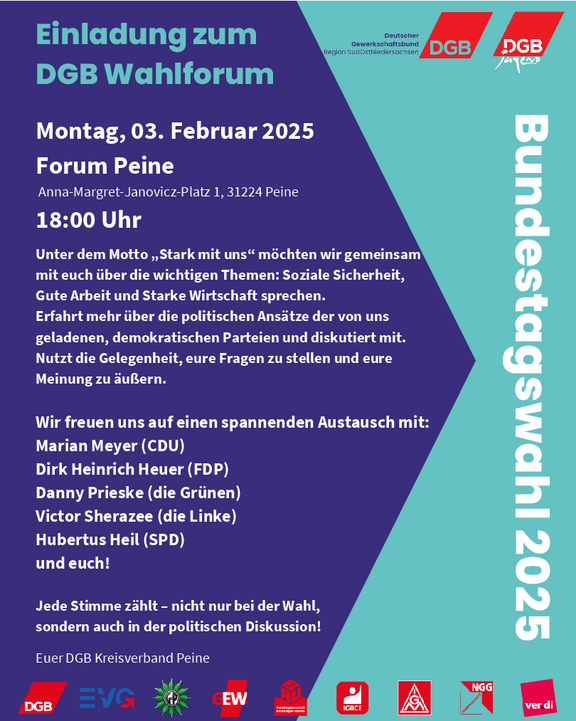 Peine_Einladung Wahlforum
